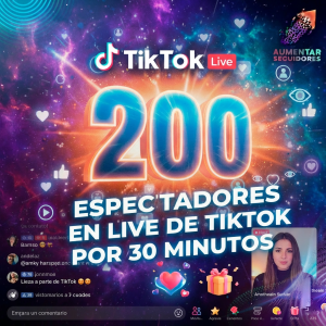 200 espectadores en vivo - 30 minutos
